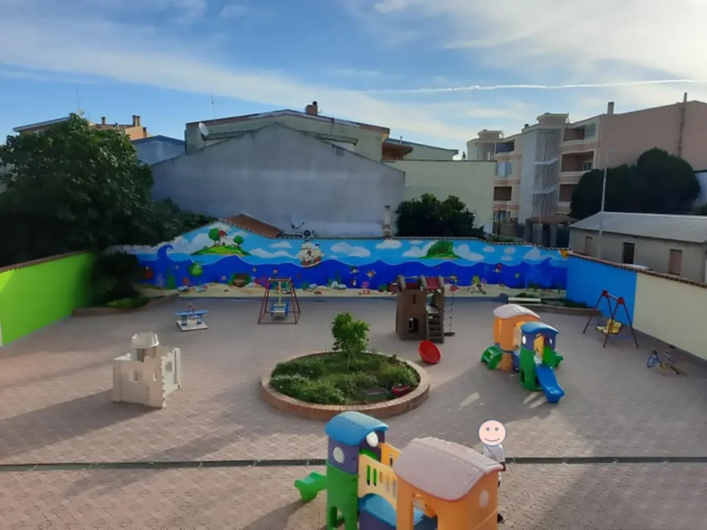 il cortile della scuola materna dr manunza sestu